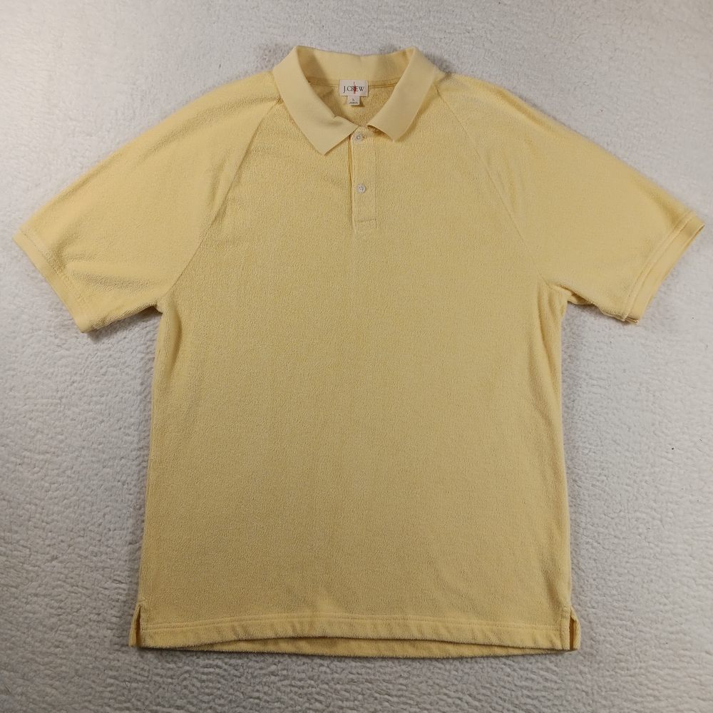 Classic Yellow Polo ShirtJ Crew Shirt Mens Large Yellow Oarsman Polo Terry Cloth